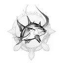 marlin tattoo design idea