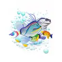 Marlín fish tattoo design idea