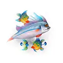 Marlín fish tattoo design idea