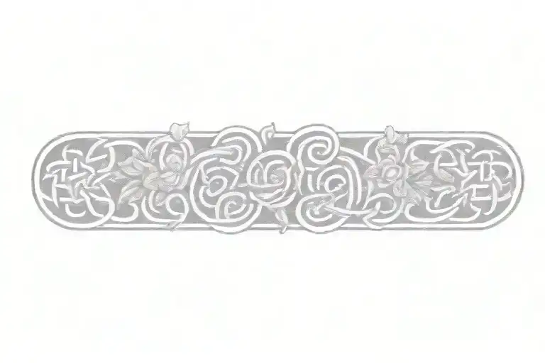 celtic knot with flowers  tattoo design idea