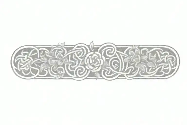 celtic knot with flowers   tattoo design idea