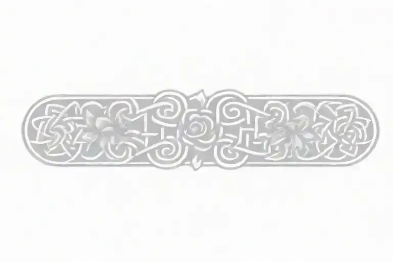 celtic knot with flowers    tattoo design idea