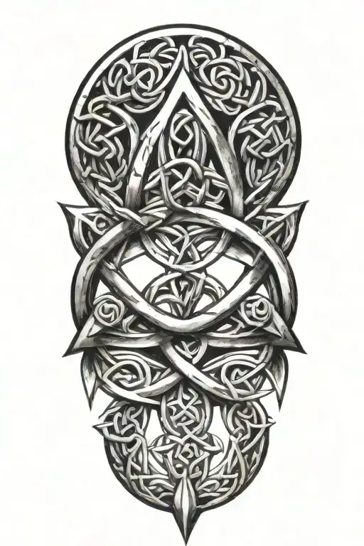 celtic  trinity knot design  tattoo design idea