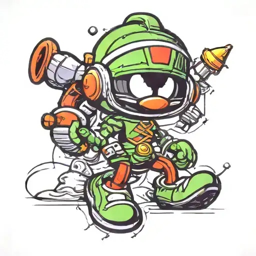 marvin the martian  tattoo design idea