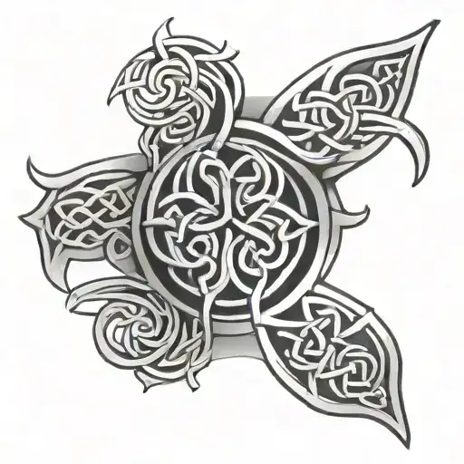 celtic arm band tattoo design idea