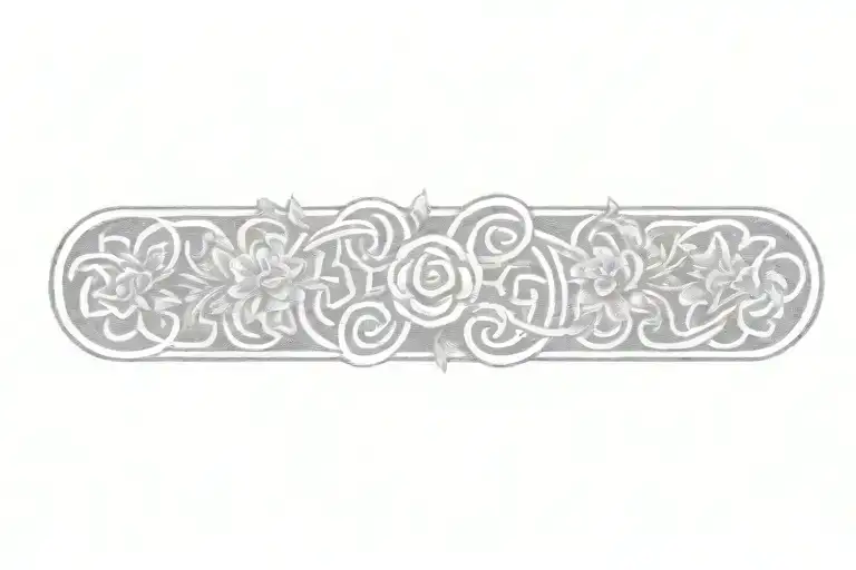 celtic knot with flowers   tattoo design idea