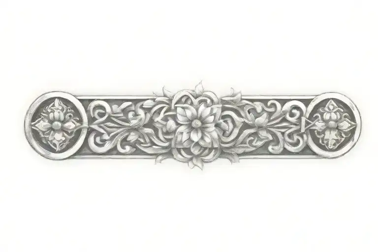 celtic knot design with flowers   tattoo design idea