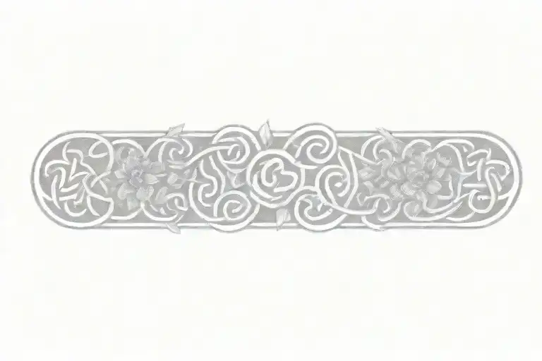 celtic knot with flowers   tattoo design idea