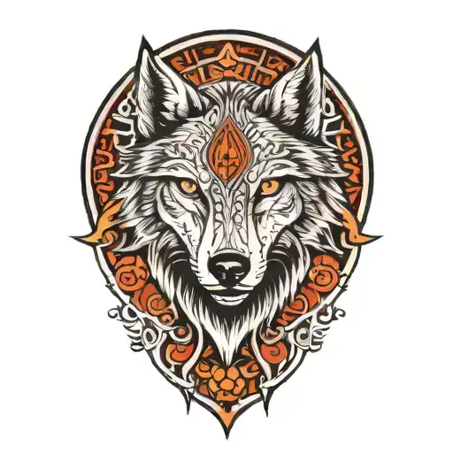 wolf tattoo design idea