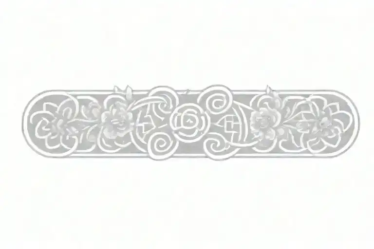 celtic knot with flowers   tattoo design idea