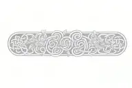 celtic knot with flowers  tattoo design idea