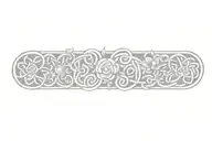 celtic knot with flowers   tattoo design idea