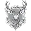 celtic deer head tattoo design idea
