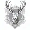 celtic deer head tattoo design idea