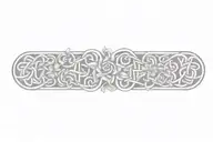 celtic knot with flowers   tattoo design idea