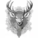 celtic deer head tattoo design idea