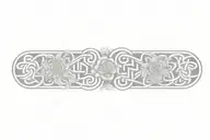 celtic knot with flowers   tattoo design idea