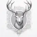celtic deer head tattoo design idea