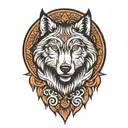 wolf tattoo design idea