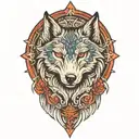 wolf tattoo design idea