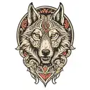 wolf tattoo design idea