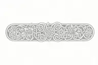 celtic knot with flowers   tattoo design idea