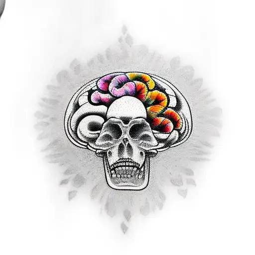 Tattoo of a brain that says "Free Your Mind" tattoo design idea