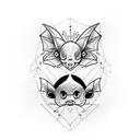 many small bats tattoo design idea