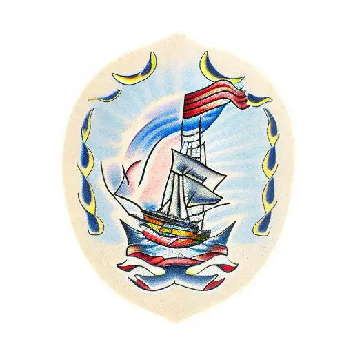 french battleship  richeliue  tattoo design idea