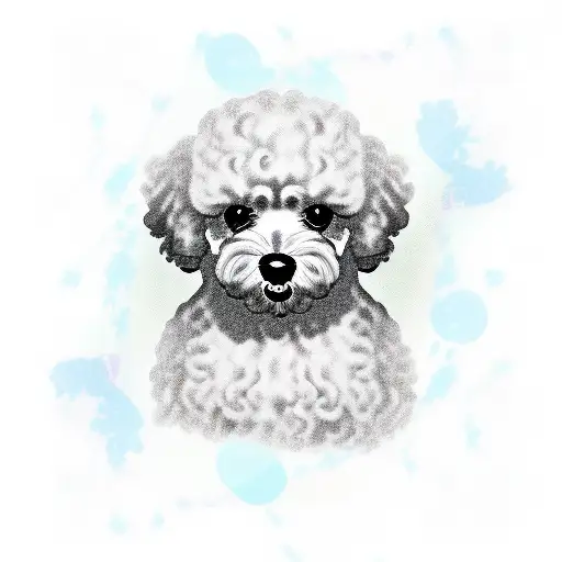 maltese poodle tattoo design idea