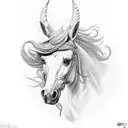 herradura de caballo tattoo design idea
