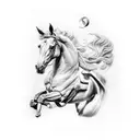 herradura de caballo tattoo design idea