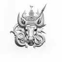 herradura de caballo tattoo design idea