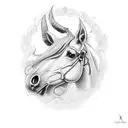 herradura de caballo tattoo design idea