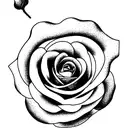 Victorian fram with violator rose tattoo design idea