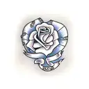 lioin with crown with rose and British red cross tattoo design idea