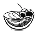 a fine line tattoo of a table with a full fruitbowl with grapes and grapefruit and apples, and with classes of wine next tattoo design idea