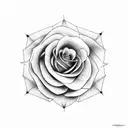 rose with spider tattoo design idea