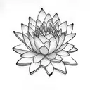 minimalistic waterlily with small details fineline tattoo design idea