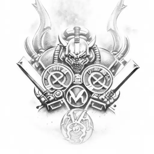 alpha legion warhammer 40k tattoo design idea