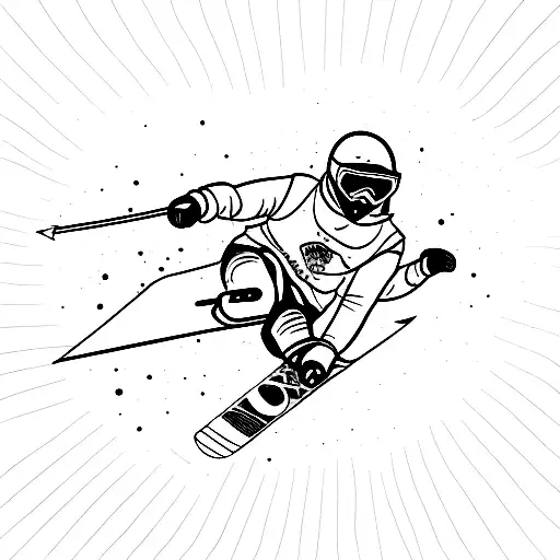 Asg downhill snowboarding with a panther tattoo design idea