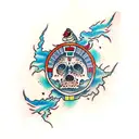 El Salvador culture/volcano/Mayan  tattoo design idea