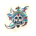 El Salvador culture/volcano/Mayan  tattoo design idea