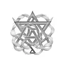 jewish star of david and ukrainian coat of arms mix tattoo design idea