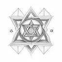 jewish star of david and ukrainian coat of arms mix tattoo design idea