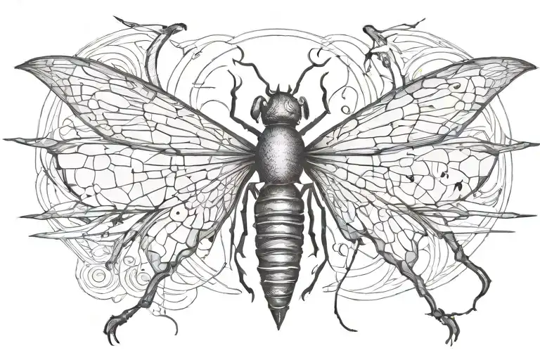 Metamorphosis-franz kafka related horizontal tattoo tattoo design idea