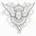 a money bill with wings spread tattoo design idea