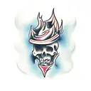 dumpster fire tattoo design idea