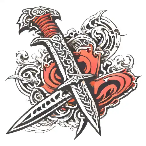 Narsil sword and berserk tattoo design idea