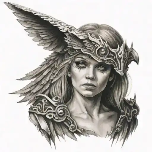 fallen angel eyes tattoo design idea